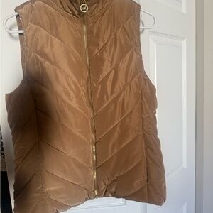 Michael Kors Women's Tan Quilted Vest